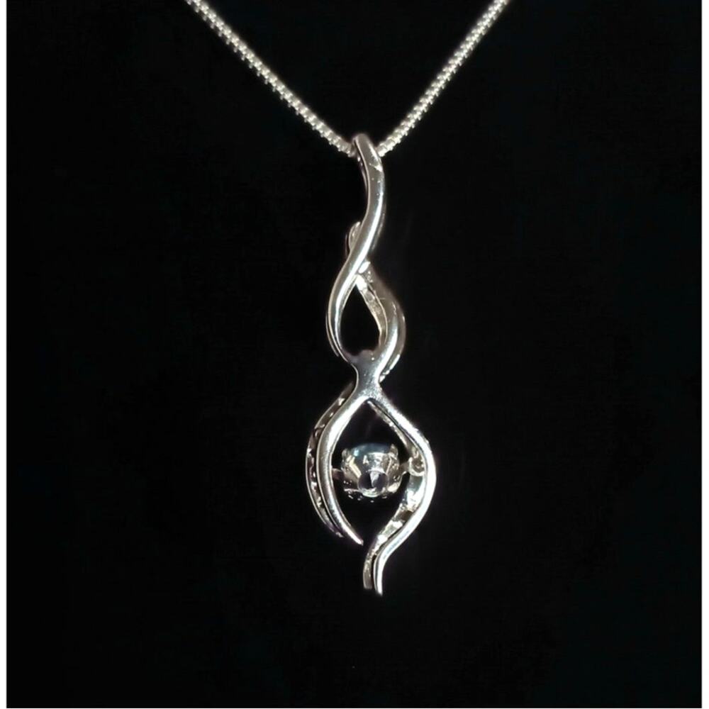 Zales Unstoppable Love Blue Topaz Infinity Necklace - Picture 5 of 10
